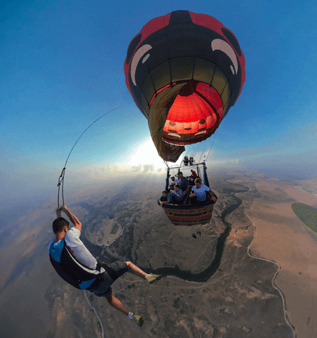 VuzeCamera giphyupload 3d hot air balloon vuze xr GIF