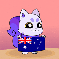 Australia Flag GIF by Lucky Kat Studios