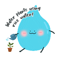 ourwaterconversation happy water plants watering Sticker