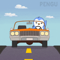 Driving On My Way GIF by Pudgy Penguins