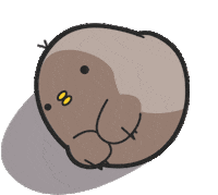 sad sticker by Black and white chickens