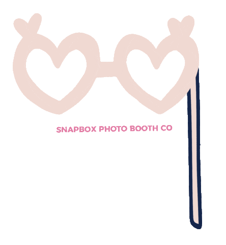 Heart Pink Sticker by Snapbox Photo Booth Co
