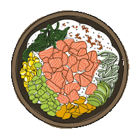Bowl Poke Sticker by Dadawan
