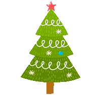 Merry Christmas Tree Sticker