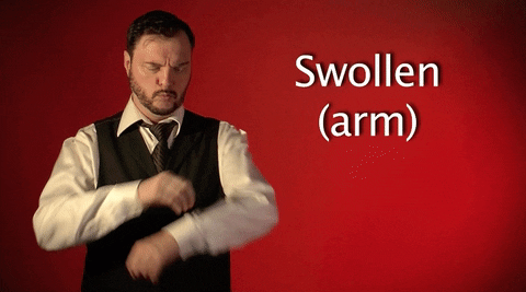 sign language swollen arm GIF by Sign with Robert