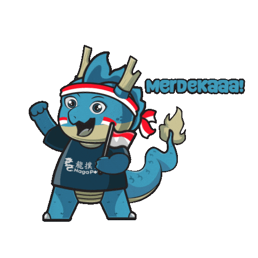 Indonesia Merdeka Sticker by NAGAPOKER ASIA