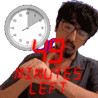 49 Minutes Left Sticker