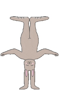 Upside Down Bunny Sticker