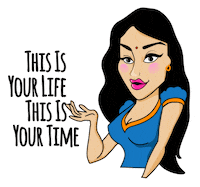 archythedoodler indian girl indian woman your life your time Sticker