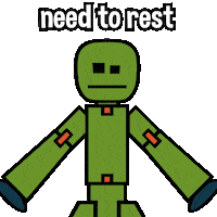 Tired Mental Health Sticker by Stikbot