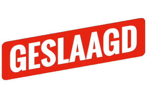 Examen Geslaagd Sticker by Koning Willem I College