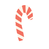 Candy Cane Christmas Sticker
