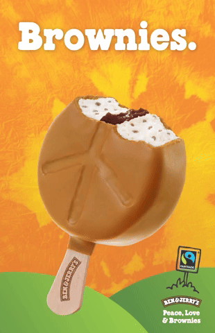 Ben & Jerry's Salted Caramel Brownie Peace Pop