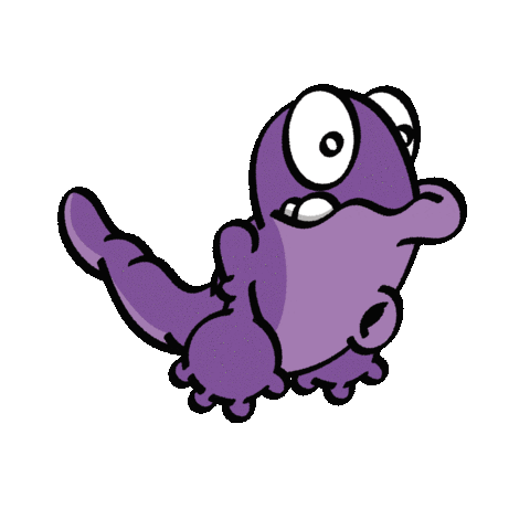 Nolart monster purple flying wobble Sticker