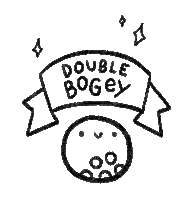 Golf Ball Sticker by Catharina Stewart