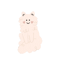White Cat Sticker