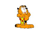 Pizza Garfield Sticker by deladeso