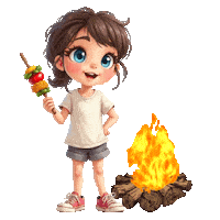 Boys Girls Bonfire Sticker