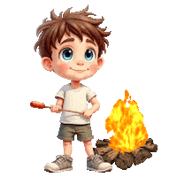 Boys Girls Bonfire Sticker
