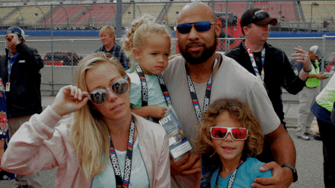 kendra wilkinson family GIF by NASCAR