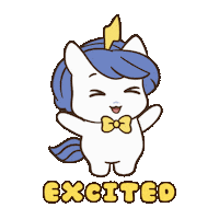 Excited Pumped Up Sticker by Brave Unicorn