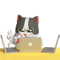 Cat Work Sticker by Liberty Cats Emojis