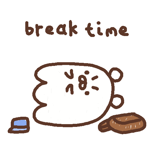 Break Time Post Sticker by Simian Reflux