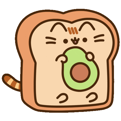 Hungry Avocado Toast Sticker by Pusheen
