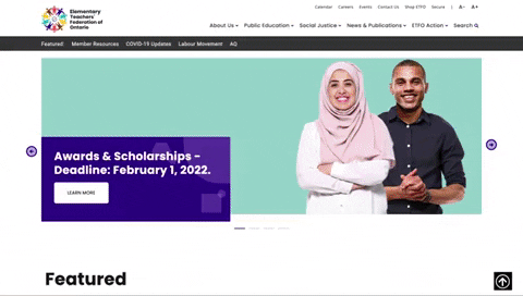 DesignRush giphyupload elementary teachers federation of ontario website design GIF