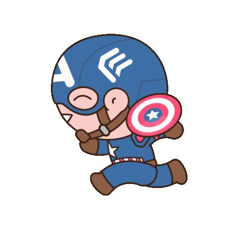 Captain America Run Sticker by Marvel Studios