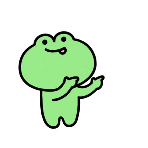 BBANGSIL giphyupload heart frog 하트 Sticker