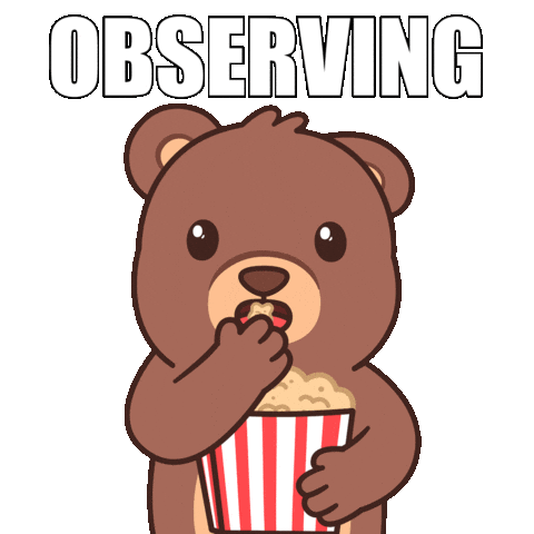 Teddy Bear Popcorn Sticker by BEARISH