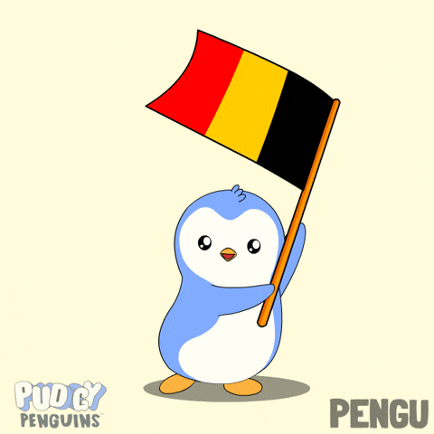 Belgium Flag Penguin GIF by Pudgy Penguins