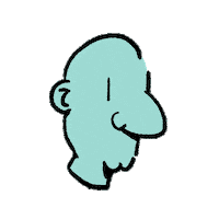 Florianosaure cartoon face stink morphing Sticker