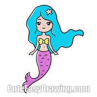 CuteEasyDrawings under the sea mermaid tail ocean vibes mermaid gif GIF