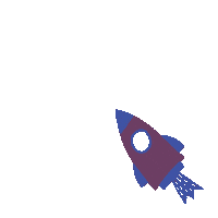 Spaceman Rocketship Sticker by ergoPouch