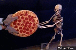 Pizza Skeleton GIF