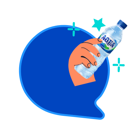 Mineral Water Aqua Sticker by SehatAQUA