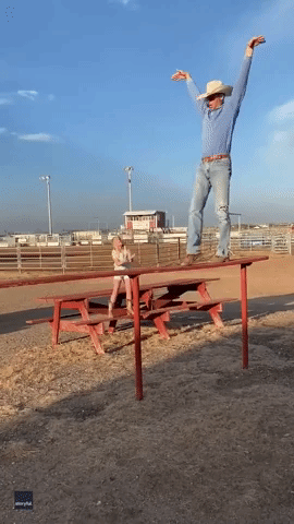 Texas Cowboy Wows With Gymnastics Performance