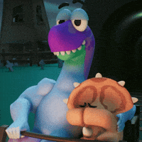 Scared Date Night GIF by Claynosaurz