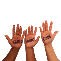 stand up hands Sticker by Girls Who Code