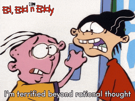 Scared Ed Edd N Eddy GIF by Cartoon Network