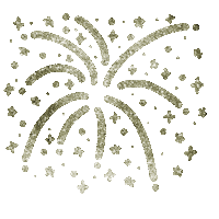 Glitter Fireworks Sticker
