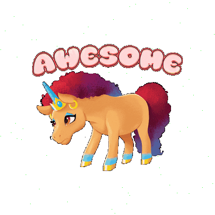 Awesome Sticker by Afro Unicorn