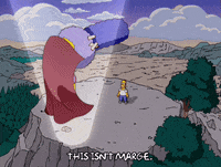 floating homer simpson GIF