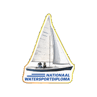 nationaalwatersportdiploma boot zeilen cwo randmeer Sticker