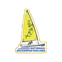 nationaalwatersportdiploma boot zeilen cwo nwd Sticker