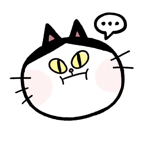 okuworks giphyupload cat illustration hello Sticker
