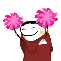 Cheerleader Toub Sticker