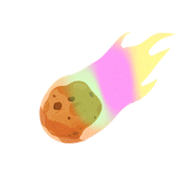 KOOKSFR chocolate cookie factory asteroid Sticker